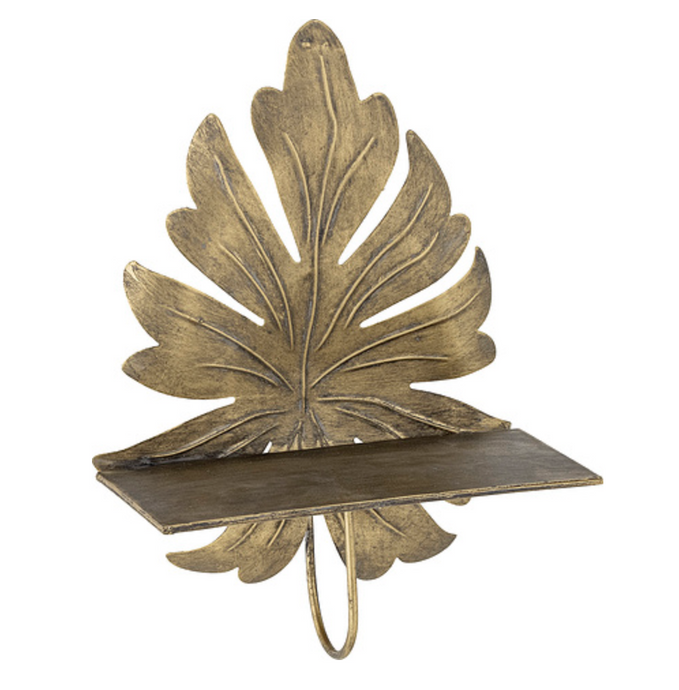 VENCHE SHELF -  BRASS MONSTERA LEAF
