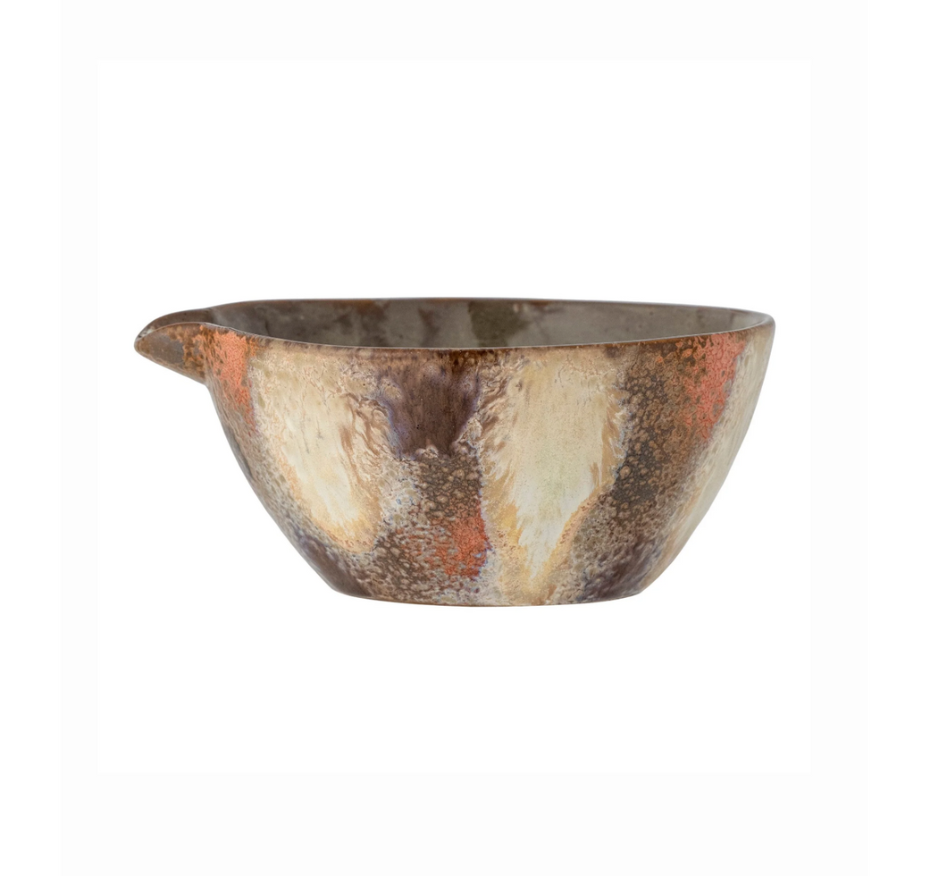 ARISTOS BOWL - BROWN STONEWARE