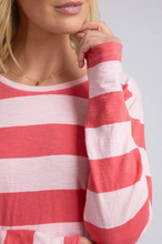 Load image into Gallery viewer, ELM SPRITZ STRIPE L/S TEE - CORAL