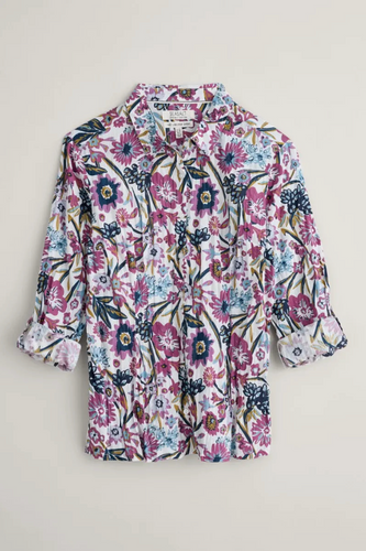 LARISSA SHIRT - FLORALTERRAIN CHALK