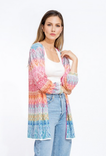 V NECK CARDIGAN - ORNAMENT