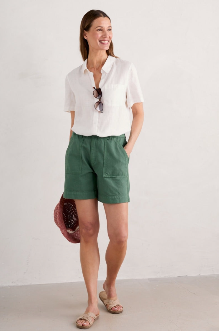 STANNERY ORGANIC COTTON SHORTS - DARK BALSAM