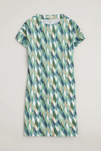 TOP SHELL DRESS - WATER LEAVES BIRD EGG