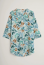 Load image into Gallery viewer, OP ART TUNIC - RIVERBED FLORAL CHALK