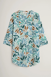 OP ART TUNIC - RIVERBED FLORAL CHALK