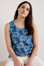 Load image into Gallery viewer, LIGHTHOUSE STATION VEST TOP - SEA FLOWER DARK VOYAGE