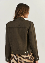 Load image into Gallery viewer, LINEN JACKET - ESPRESSO