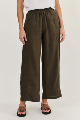 LINEN PANTS - ESPRESSO