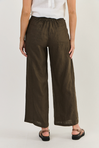 LINEN PANTS - ESPRESSO