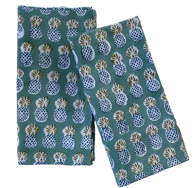 DUCK EGG BLUE PINEAPPLE NAPKIN - SET 4
