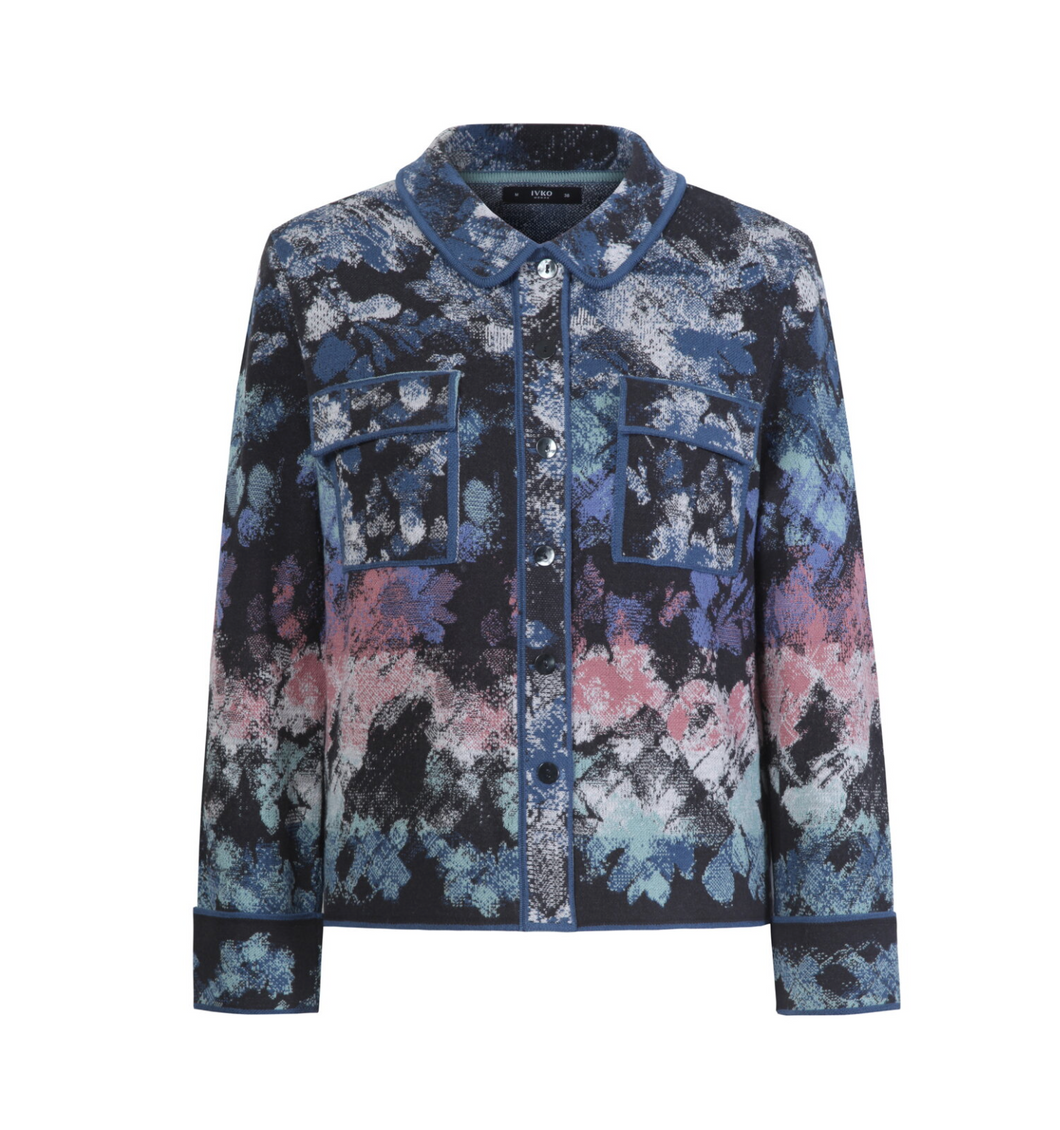 JACQUARD JACKET - CAMOUFLAGE PATTERN