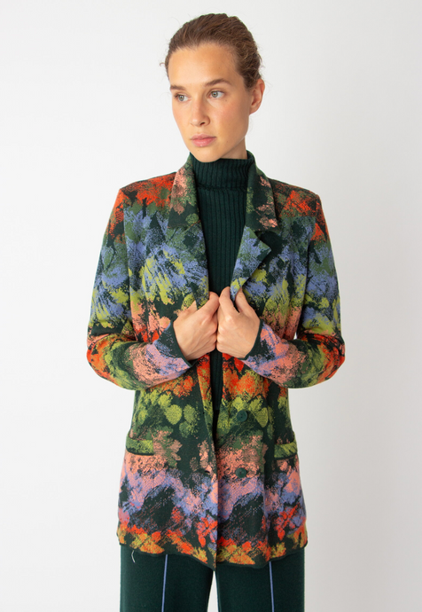 BLAZER JACKET - CAMOUFLAGE PATTERN FOREST