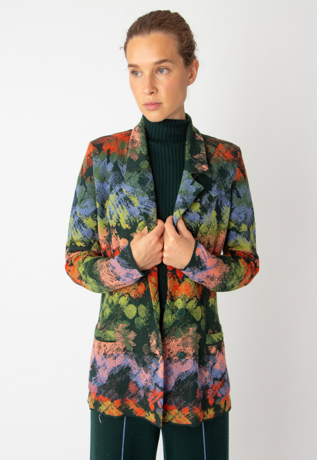 BLAZER JACKET - CAMOUFLAGE PATTERN FOREST