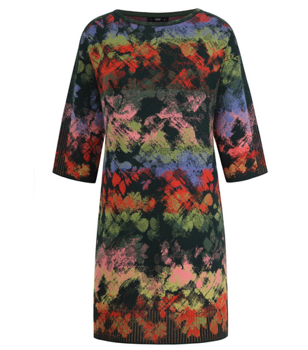 JACQUARD DRESS - CAMOUFLAGE PATTERN  FOREST