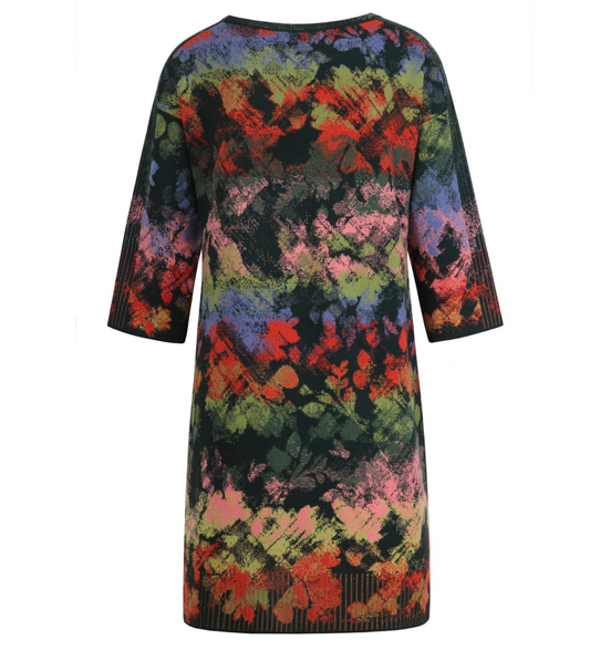 JACQUARD DRESS - CAMOUFLAGE PATTERN  FOREST