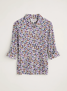 LARISSA SHIRT - SUNLIT LEAVES CHALK