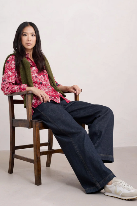 LARISSA SHIRT - CAMELLIA CRIMSON
