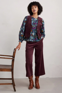 THORNAPPLE SHIRT - WOODBLOCK BLOOM DUSKY JADE