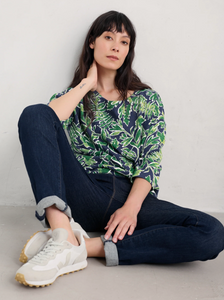 LIVING CANVAS TOP - INKED FOLIAGE MARITIME