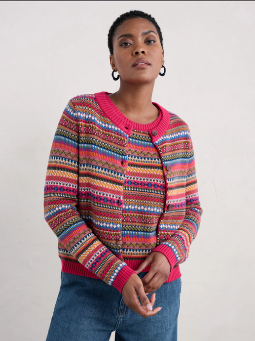 COVE COTTAGE CARDIGAN - SEED POD OREGANO