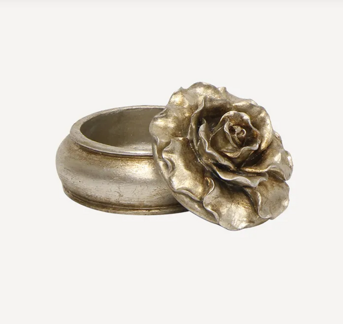 CAMELLIA BOX - PEWTER SMALL