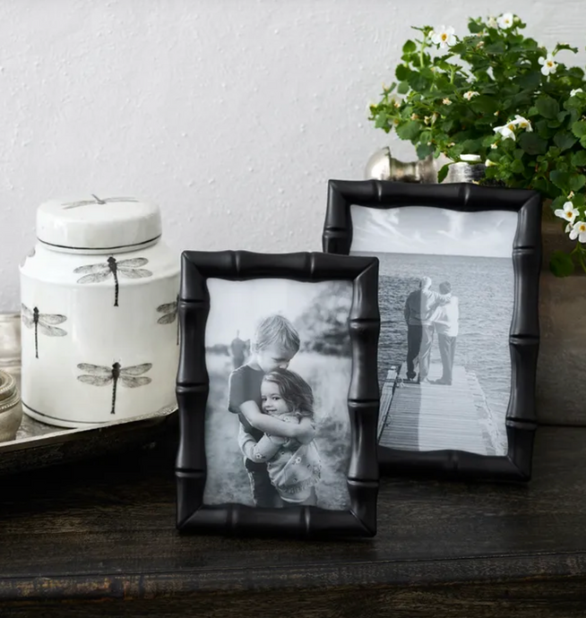 BLACK BAMBOO PHOTO FRAME - 2 SIZES