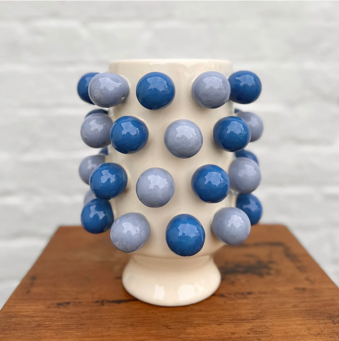 SMALL BUBBLE VASE - BLUE