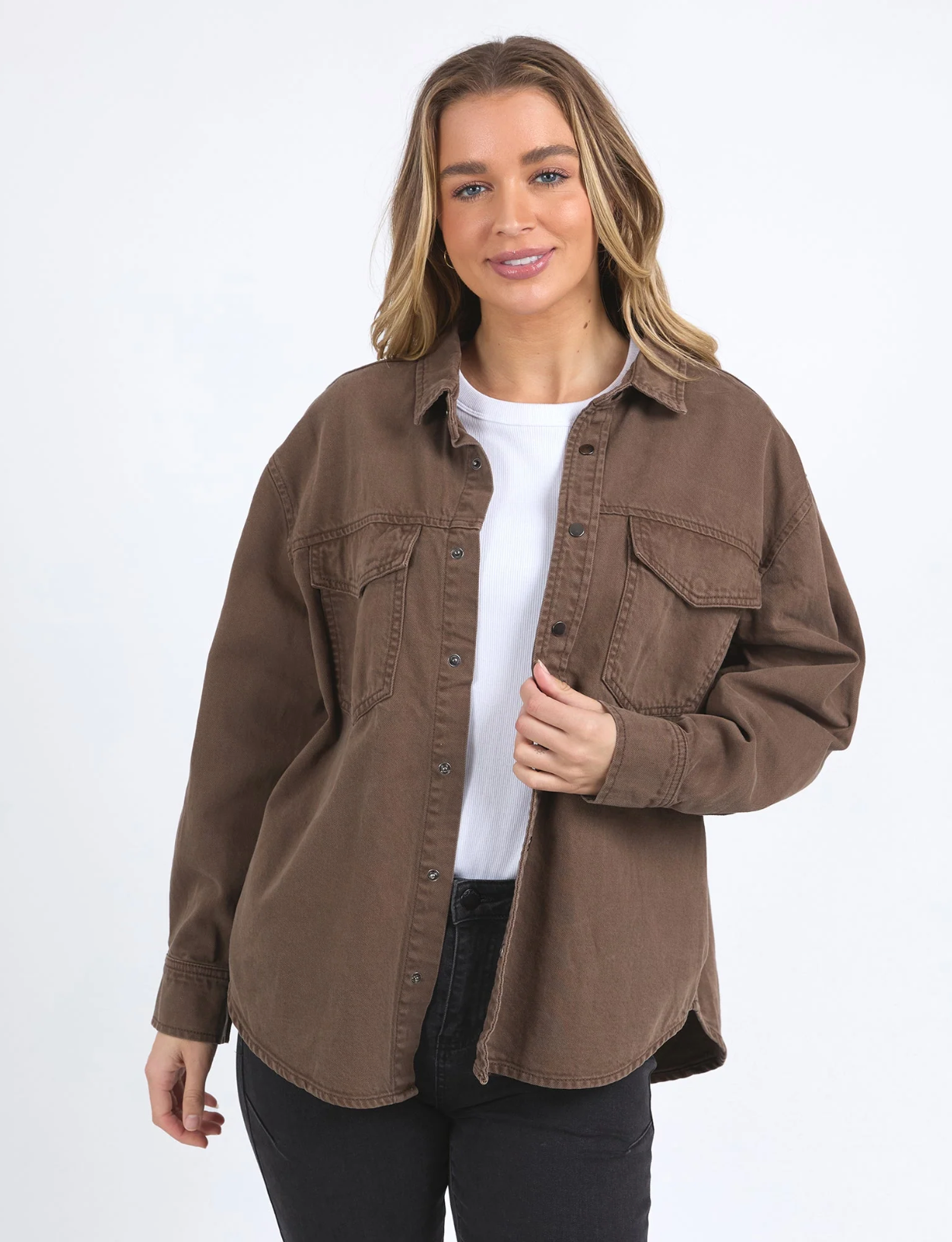 DAISY OVERSHIRT - CHOCOLATE