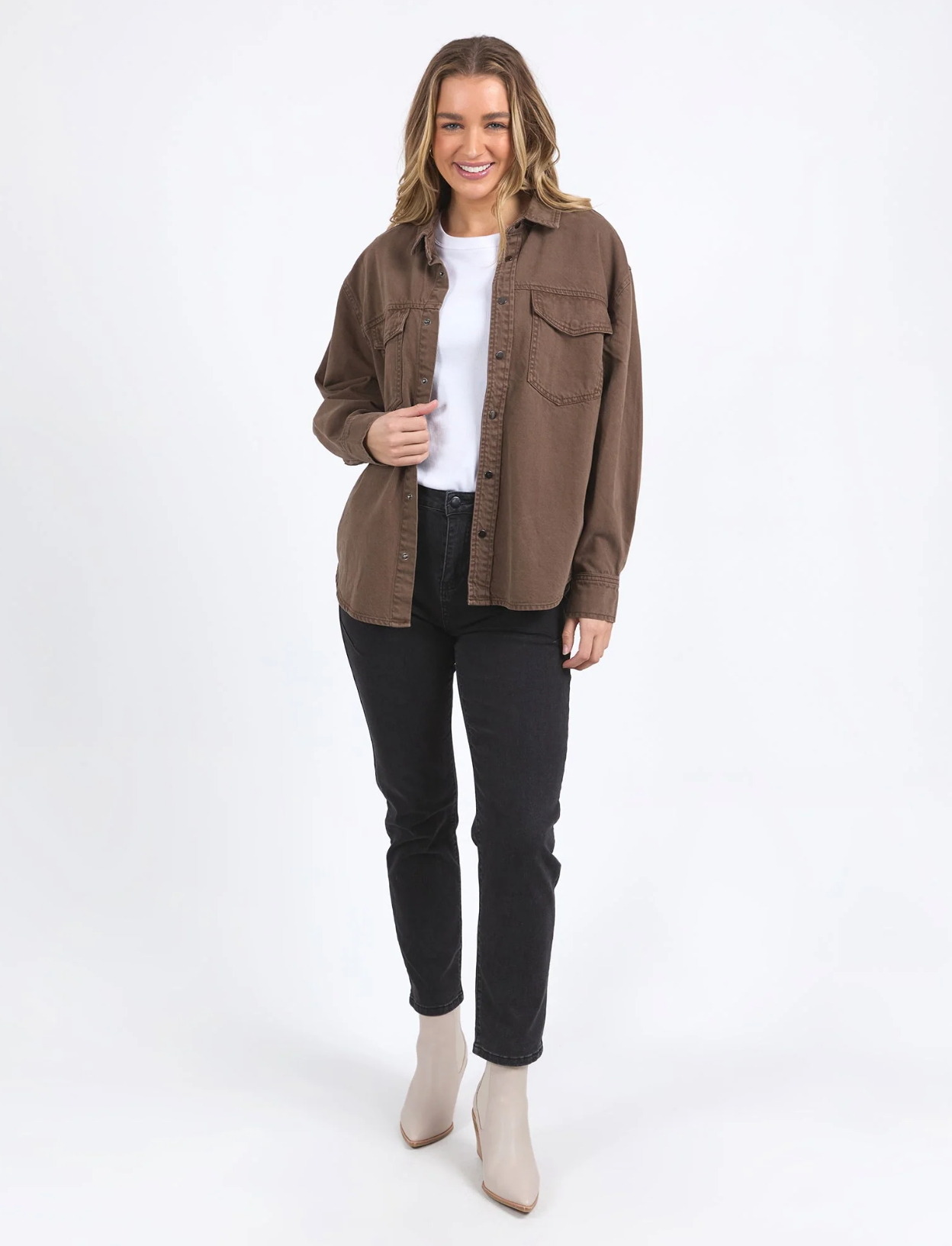 DAISY OVERSHIRT - CHOCOLATE