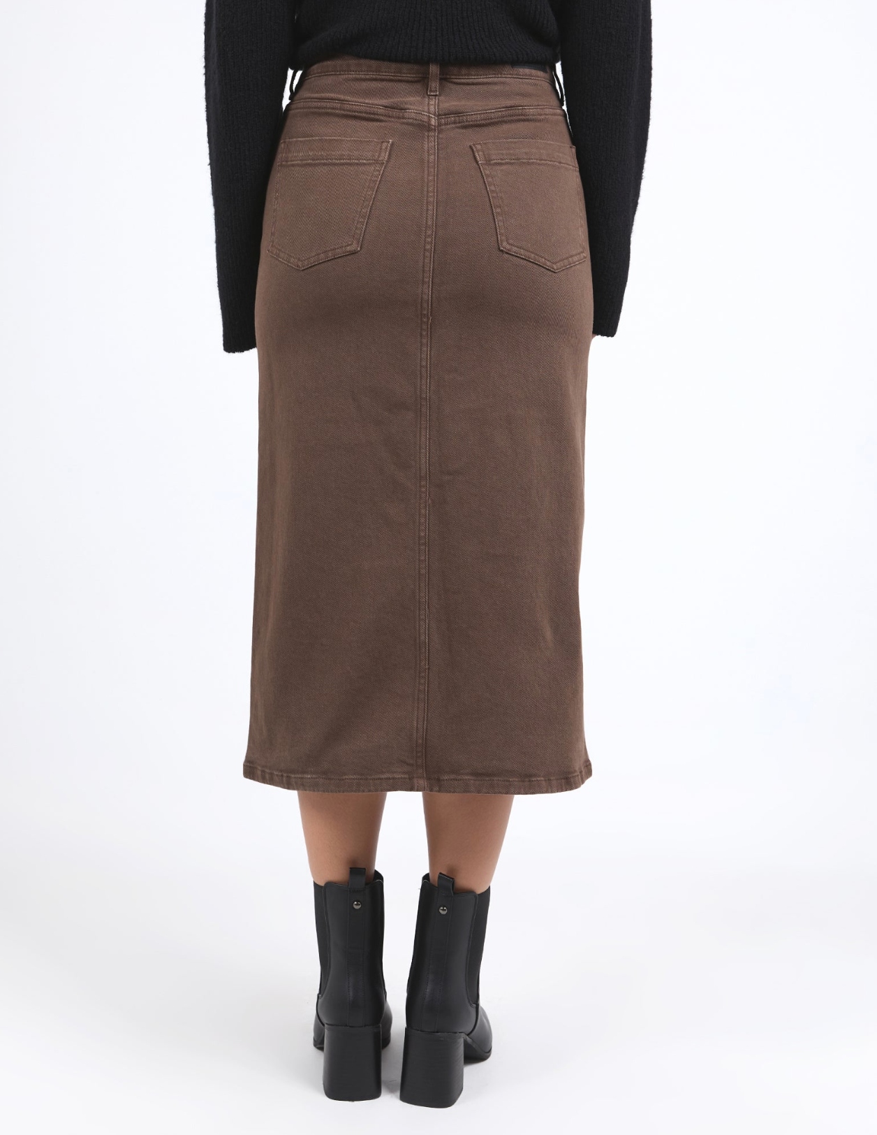 SCOUT MIDI SKIRT - CHOCOLATE