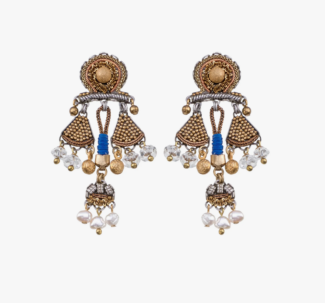 ELARA CHANDELIER  EARRINGS - GOLD TOTEM SET