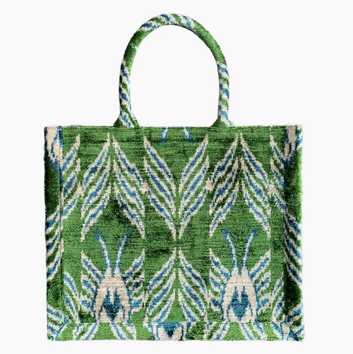 SILK VELVET IKAT LARGE TOTE BAG