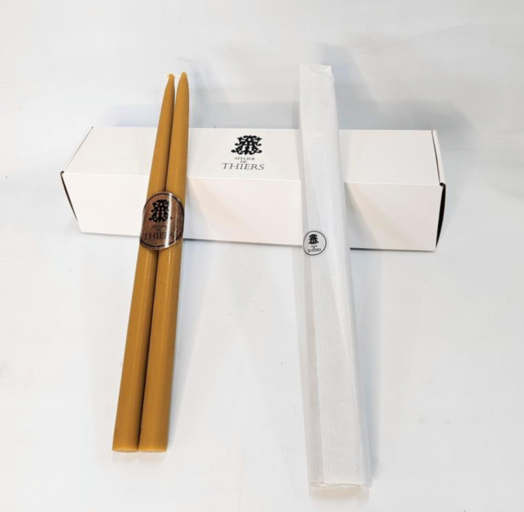 BEESWAX CANDLES - 35CM PAIR