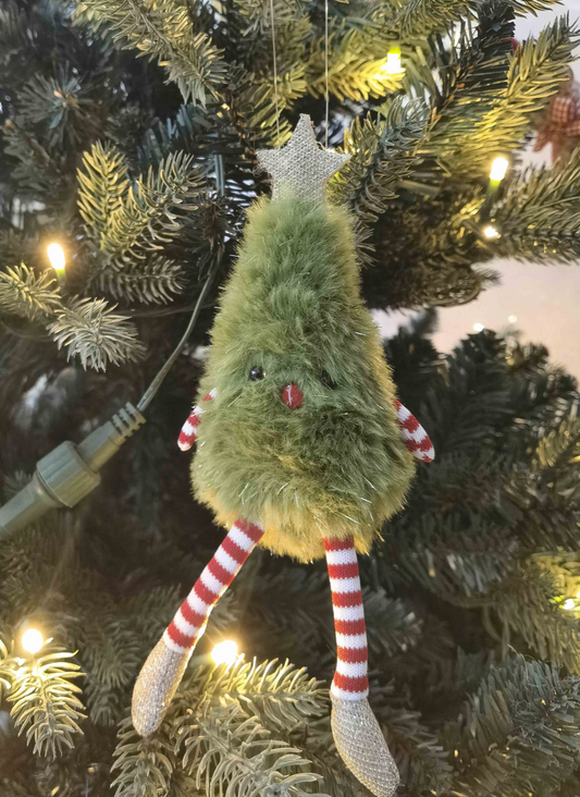 FLUFFY CHRISTMAS TREE DECORATION