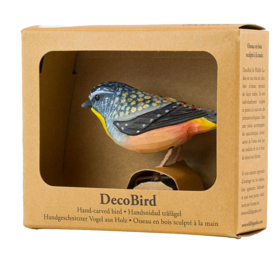 SPOTTED PARDALOTE HANDCARVED DECO BIRD