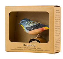 Load image into Gallery viewer, SPOTTED PARDALOTE HANDCARVED DECO BIRD