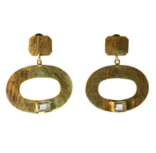 FREYA GOLD PLATED EARRINGS WITH GEMSTONES