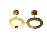 Load image into Gallery viewer, FREYA GOLD PLATED EARRINGS WITH GEMSTONES