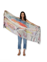 Load image into Gallery viewer, THE ARTIST’S LABEL SCARF - SILK - HAPPY VIEW