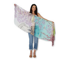 Load image into Gallery viewer, THE ARTIST’S LABEL SCARF - SYDNEY HARBOUR IN SPRING