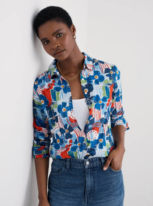 LARISSA SHIRT - TABLE SKETCH CHALK