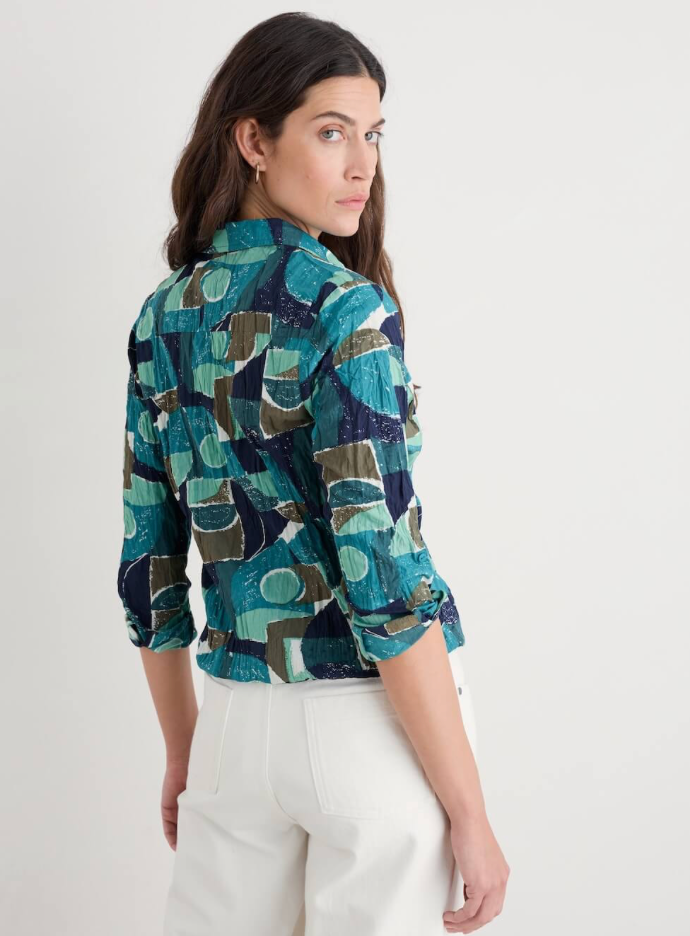 LARISSA SHIRT - PENWITH ABSTRACT EMULSION