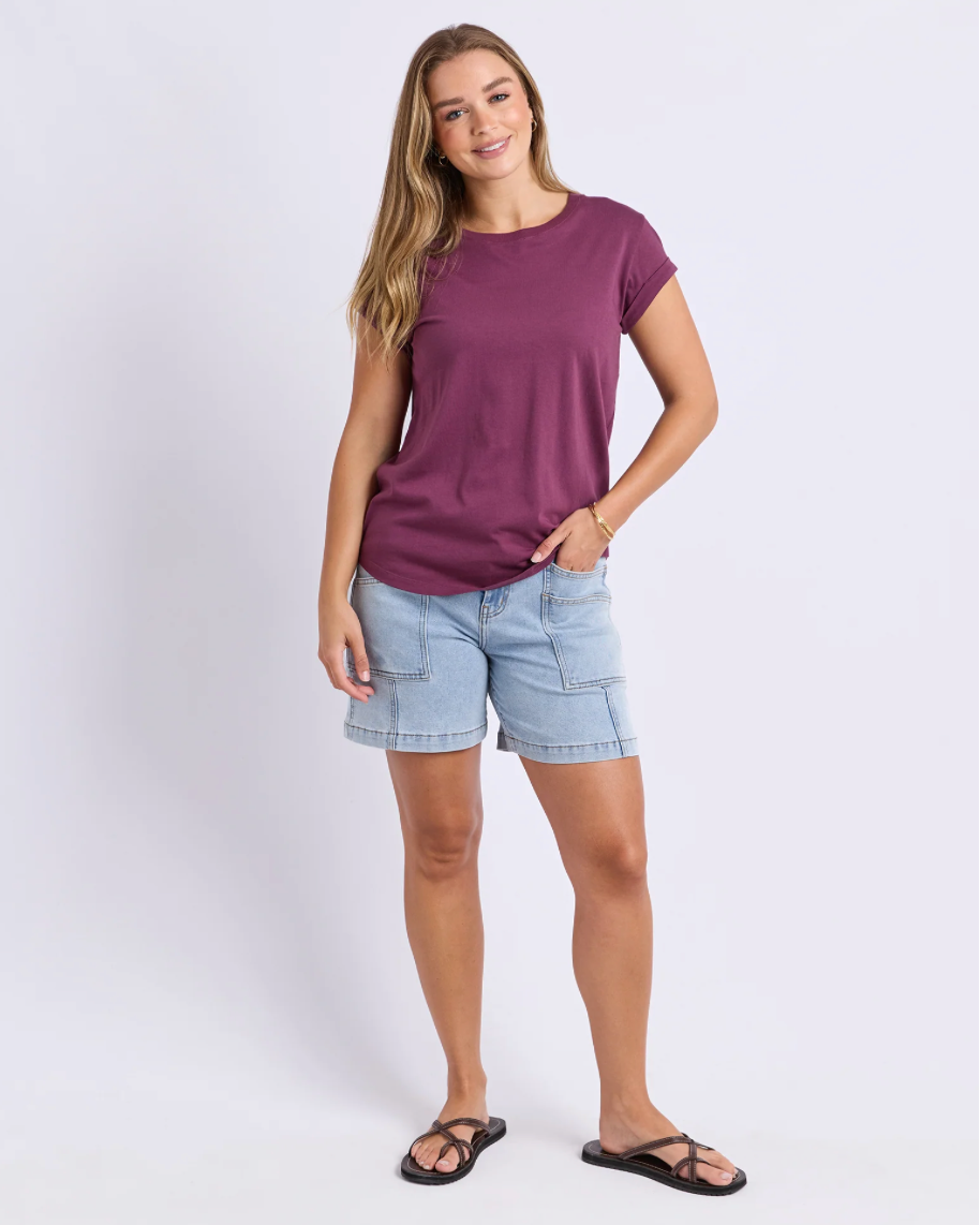 MANLY TEE - PLUM