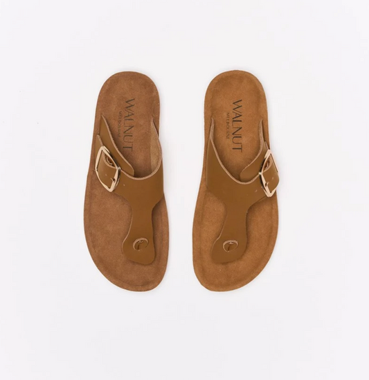 SANTI LEATHER THONG - TAN