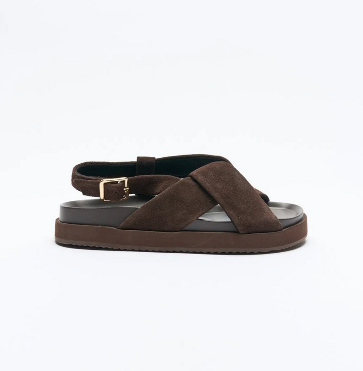 MYA LEATHER SANDALS - CHOCOLATE
