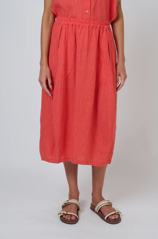 LINEN SKIRT - SUNSET STRIP