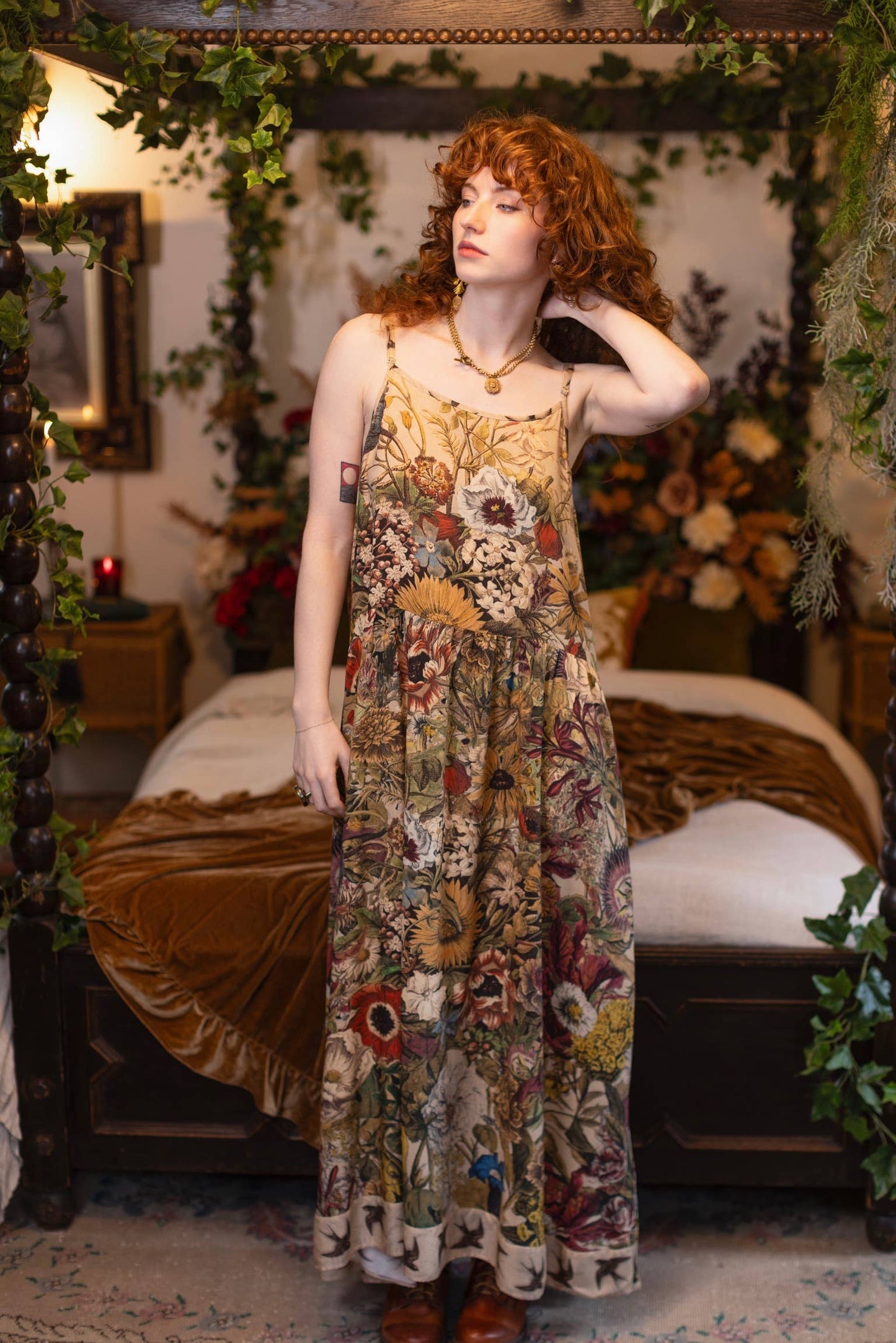 GOLDEN HOUR BOHÉME LONG MAXI SLIP DRESS