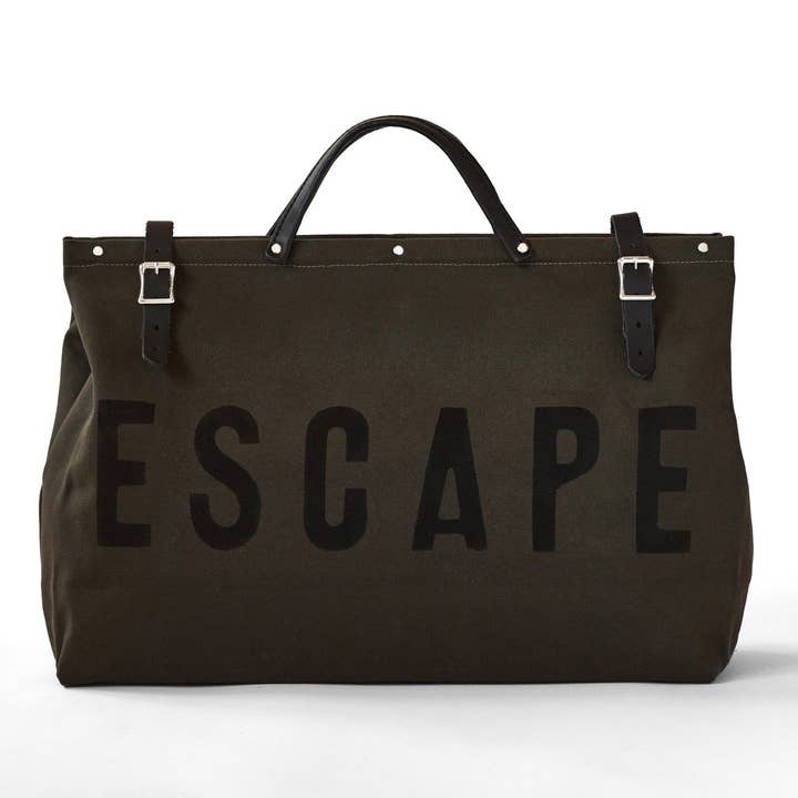 ESCAPE CANVAS UTILITY BAG - OLIVE GREEN
