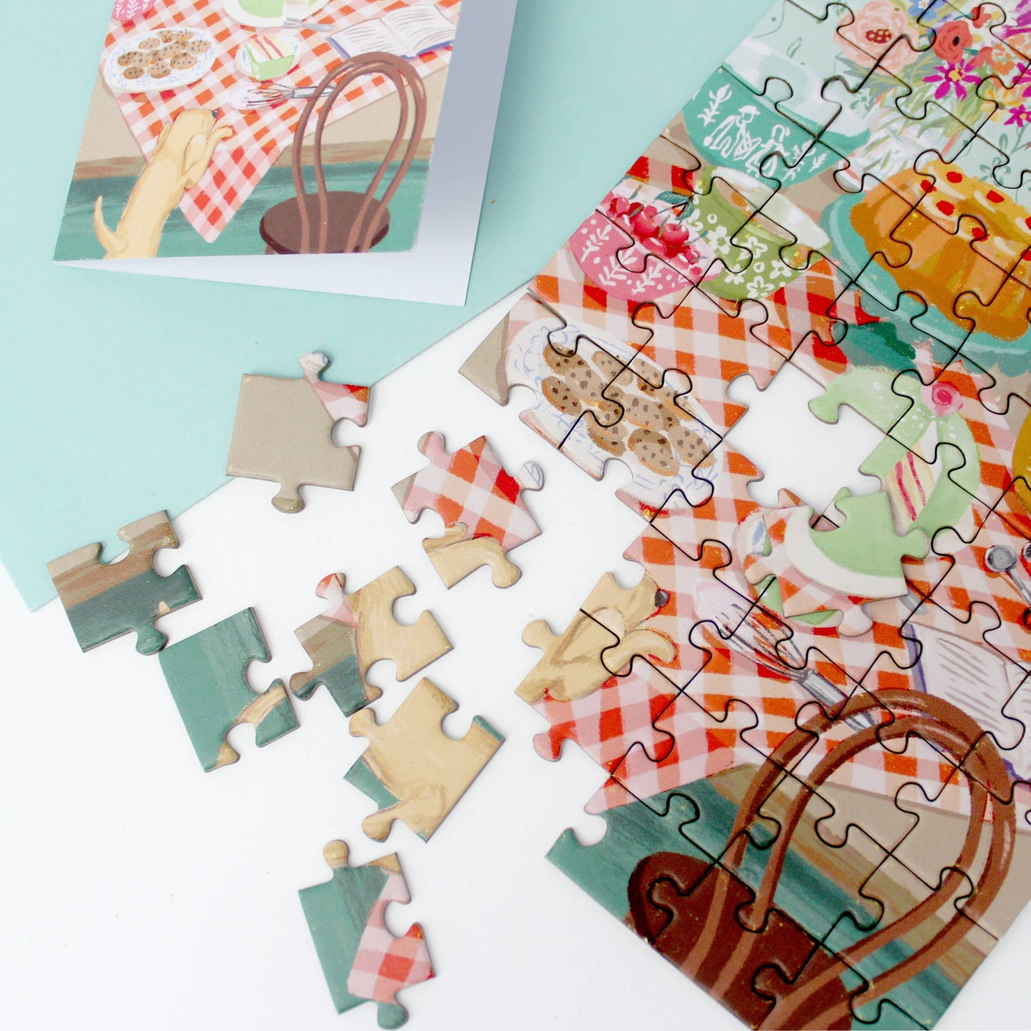 PUZZLE GREETING CARD - RETRO KITCHEN