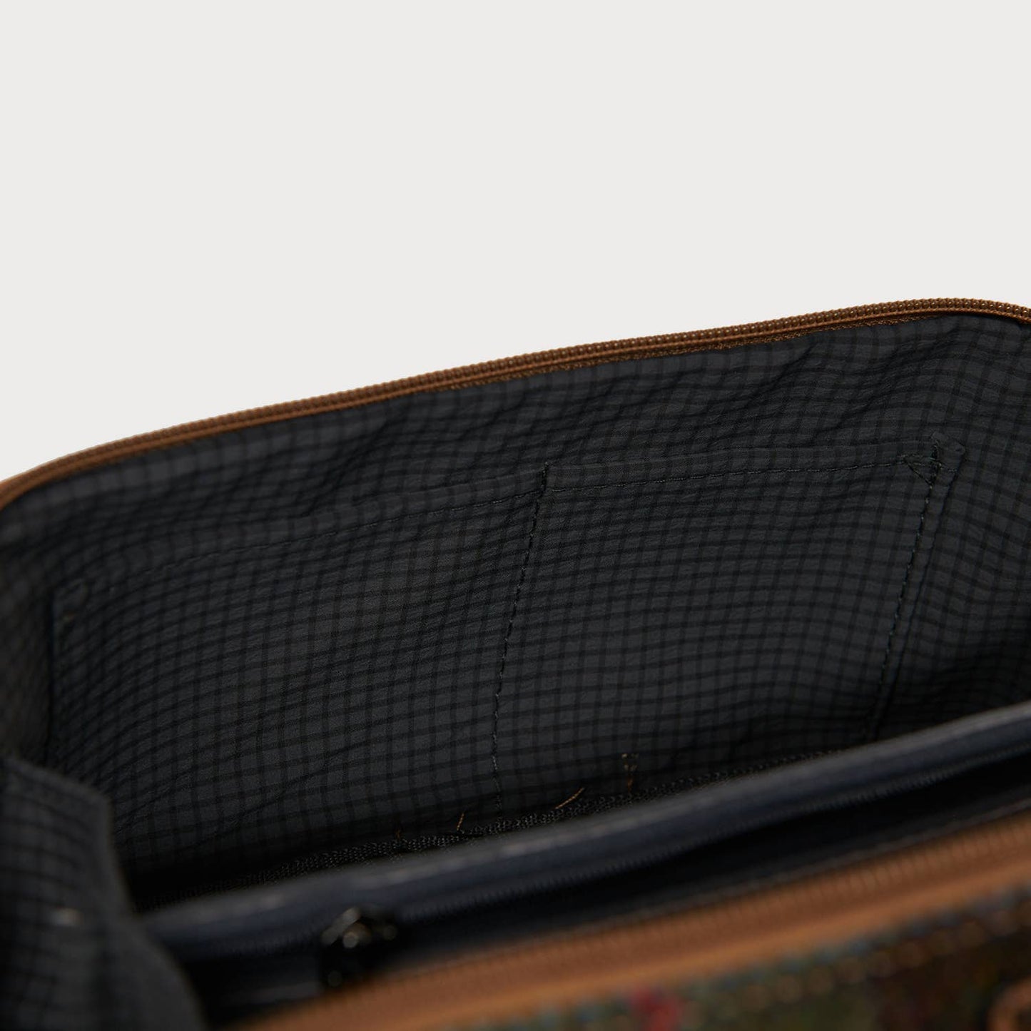Toiletry Bag: Chestnut-Blue Tartan